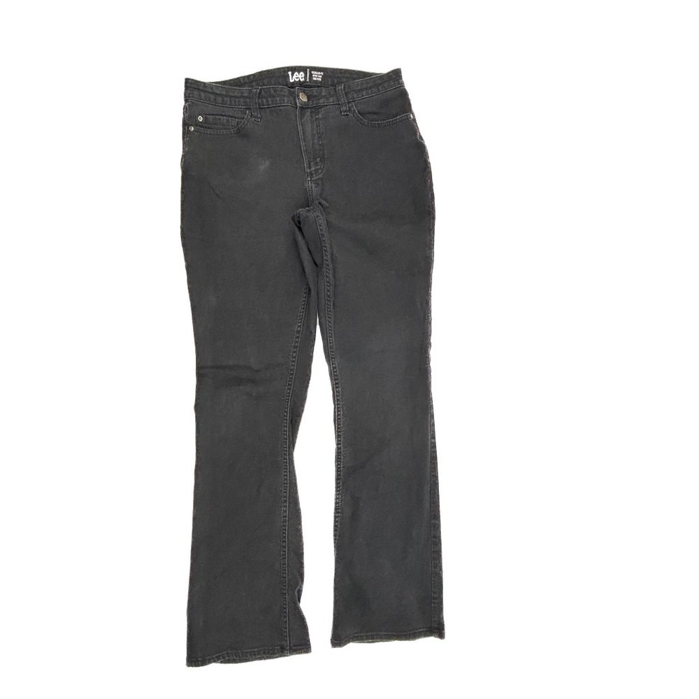 Lee Regular Fit Bootcut MId Rise Women' size 12 Black‎ Denim Jeans